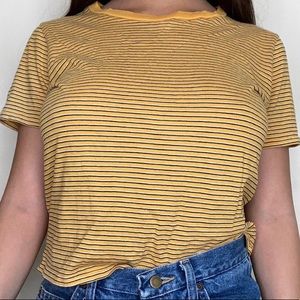 Yellow striped t shirt